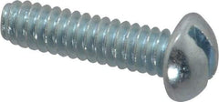 Value Collection - #10-24 UNC, 3/4" Length Under Head Slotted Drive Machine Screw - Round Head, Alloy Steel, Zinc-Plated Finish, Without Washer - Exact Industrial Supply