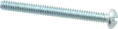 Value Collection - #10-24 UNC, 2" Length Under Head Slotted Drive Machine Screw - Round Head, Alloy Steel, Zinc-Plated Finish, Without Washer - Exact Industrial Supply