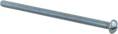 Value Collection - #10-24 UNC, 3-1/2" Length Under Head Slotted Drive Machine Screw - Round Head, Alloy Steel, Zinc-Plated Finish, Without Washer - Exact Industrial Supply