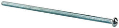 Value Collection - #10-24 UNC, 5" Length Under Head Slotted Drive Machine Screw - Round Head, Alloy Steel, Zinc-Plated Finish, Without Washer - Exact Industrial Supply