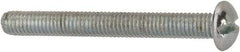 Value Collection - #10-32 UNF, 1-3/4" Length Under Head Slotted Drive Machine Screw - Round Head, Alloy Steel, Zinc-Plated Finish, Without Washer - Exact Industrial Supply