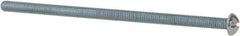 Value Collection - #10-32 UNF, 4" Length Under Head Slotted Drive Machine Screw - Round Head, Alloy Steel, Zinc-Plated Finish, Without Washer - Exact Industrial Supply