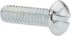 Value Collection - #12-24 UNC, 3/4" Length Under Head Slotted Drive Machine Screw - Round Head, Grade J82 Steel, Zinc-Plated Finish, Without Washer - Exact Industrial Supply