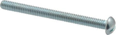 Value Collection - #12-24 UNC, 2-1/2" Length Under Head Slotted Drive Machine Screw - Round Head, Alloy Steel, Zinc-Plated Finish, Without Washer - Exact Industrial Supply