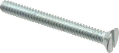 Value Collection - #4-40 UNC, 1" OAL Slotted Drive Machine Screw - Flat Head, Grade 2 Steel, Zinc-Plated Finish, Without Washer - Exact Industrial Supply