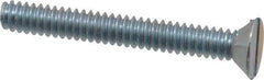 Value Collection - #10-24 UNC, 1-1/2" OAL Slotted Drive Machine Screw - Flat Head, Grade 2 Steel, Zinc-Plated Finish, Without Washer - Exact Industrial Supply