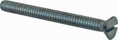 Value Collection - #10-24 UNC, 2" OAL Slotted Drive Machine Screw - Flat Head, Grade 2 Steel, Zinc-Plated Finish, Without Washer - Exact Industrial Supply
