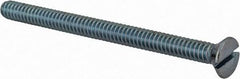 Value Collection - #10-24 UNC, 2-1/2" OAL Slotted Drive Machine Screw - Flat Head, Grade 2 Steel, Zinc-Plated Finish, Without Washer - Exact Industrial Supply