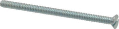 Value Collection - #10-24 UNC, 3" OAL Slotted Drive Machine Screw - Flat Head, Grade 2 Steel, Zinc-Plated Finish, Without Washer - Exact Industrial Supply