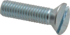 Value Collection - #10-32 UNF, 3/4" OAL Slotted Drive Machine Screw - Flat Head, Grade 2 Steel, Zinc-Plated Finish, Without Washer - Exact Industrial Supply