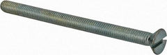 Value Collection - #10-32 UNF, 2-3/4" OAL Slotted Drive Machine Screw - Flat Head, Grade 2 Steel, Zinc-Plated Finish, Without Washer - Exact Industrial Supply
