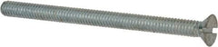 Value Collection - #12-24 UNC, 3" OAL Slotted Drive Machine Screw - Flat Head, Grade J82 Steel, Zinc-Plated Finish, Without Washer - Exact Industrial Supply