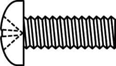Value Collection - #5-40 UNC, 1/2" Length Under Head Phillips Drive Machine Screw - Pan Head, Grade J82 Steel, Zinc-Plated Finish, Without Washer - Exact Industrial Supply