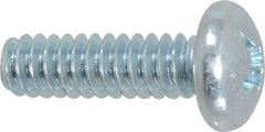 Value Collection - #10-24 UNC, 5/8" Length Under Head Phillips Drive Machine Screw - Pan Head, Grade 2 Steel, Zinc-Plated Finish, Without Washer - Exact Industrial Supply