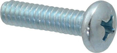 Value Collection - #10-24 UNC, 3/4" Length Under Head Phillips Drive Machine Screw - Pan Head, Grade 2 Steel, Zinc-Plated Finish, Without Washer - Exact Industrial Supply