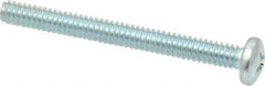Value Collection - #10-24 UNC, 2" Length Under Head Phillips Drive Machine Screw - Pan Head, Grade 2 Steel, Zinc-Plated Finish, Without Washer - Exact Industrial Supply