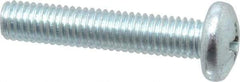 Value Collection - #10-32 UNF, 1" Length Under Head Phillips Drive Machine Screw - Pan Head, Grade 2 Steel, Zinc-Plated Finish, Without Washer - Exact Industrial Supply
