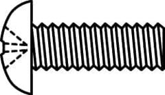 Value Collection - #5-40 UNC, 5/8" Length Under Head Phillips Drive Machine Screw - Round Head, Grade J82 Steel, Zinc-Plated Finish, Without Washer - Exact Industrial Supply