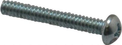 Value Collection - #4-40 UNC, 3/4" Length Under Head Phillips Drive Machine Screw - Round Head, Grade 2 Steel, Zinc-Plated Finish, Without Washer - Exact Industrial Supply