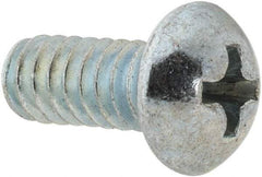 Value Collection - #10-24 UNC, 7/16" Length Under Head Phillips Drive Machine Screw - Round Head, Grade 2 Steel, Zinc-Plated Finish, Without Washer - Exact Industrial Supply