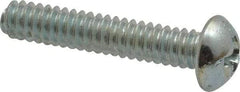 Value Collection - #10-24 UNC, 1" Length Under Head Phillips Drive Machine Screw - Round Head, Grade 2 Steel, Zinc-Plated Finish, Without Washer - Exact Industrial Supply