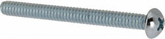 Value Collection - #10-24 UNC, 2" Length Under Head Phillips Drive Machine Screw - Round Head, Grade 2 Steel, Zinc-Plated Finish, Without Washer - Exact Industrial Supply