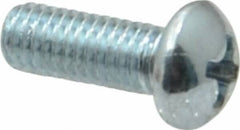 Value Collection - #10-32 UNF, 1/2" Length Under Head Phillips Drive Machine Screw - Round Head, Grade 2 Steel, Zinc-Plated Finish, Without Washer - Exact Industrial Supply