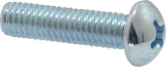 Value Collection - #10-32 UNF, 3/4" Length Under Head Phillips Drive Machine Screw - Round Head, Grade 2 Steel, Zinc-Plated Finish, Without Washer - Exact Industrial Supply