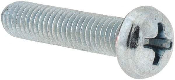 Value Collection - #10-32 UNF, 7/8" Length Under Head Phillips Drive Machine Screw - Round Head, Grade 2 Steel, Zinc-Plated Finish, Without Washer - Exact Industrial Supply
