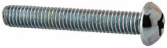 Value Collection - #10-32 UNF, 1-1/4" Length Under Head Phillips Drive Machine Screw - Round Head, Grade 2 Steel, Zinc-Plated Finish, Without Washer - Exact Industrial Supply