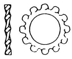 Value Collection - M22 Screw, 23mm ID, Stainless Steel Internal Tooth Lock Washer - 36mm OD, Uncoated, Grade 316 & Austenitic A4 - Exact Industrial Supply