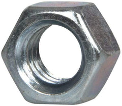 Value Collection - 3/8-16 UNC Steel Right Hand Hex Nut - 9/16" Across Flats, 0.3281" High, Zinc-Plated Finish - Exact Industrial Supply
