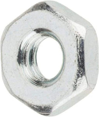 Value Collection - #10-24 UNC Steel Right Hand Machine Screw Hex Nut - 3/8" Across Flats, 1/8" High, Zinc-Plated Finish - Exact Industrial Supply