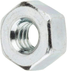 Value Collection - 1/4-20 UNC Steel Right Hand Heavy Hex Nut - 1/2" Across Flats, 0.2344" High, Zinc-Plated Finish - Exact Industrial Supply