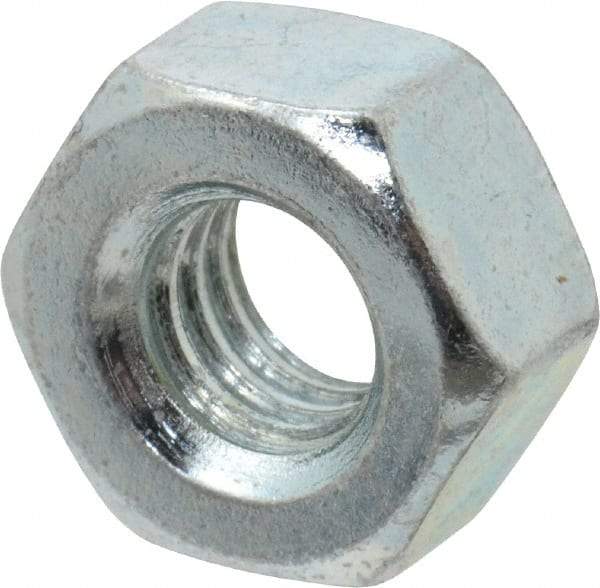 Value Collection - 5/16-18 UNC Steel Right Hand Heavy Hex Nut - 9/16" Across Flats, 0.2969" High, Zinc-Plated Finish - Exact Industrial Supply