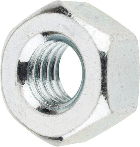 Value Collection - 3/8-16 UNC Steel Right Hand Heavy Hex Nut - 11/16" Across Flats, 0.3594" High, Zinc-Plated Finish - Exact Industrial Supply