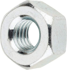 Value Collection - 3/8-16 UNC Steel Right Hand Heavy Hex Nut - 11/16" Across Flats, 0.3594" High, Zinc-Plated Finish - Exact Industrial Supply