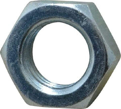 Value Collection - 1-8 UNC Steel Right Hand Hex Jam Nut - 1-1/2" Across Flats, 0.5469" High, Zinc-Plated Finish - Exact Industrial Supply