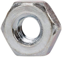 Value Collection - 7/16-20 UNF Steel Right Hand Hex Jam Nut - 11/16" Across Flats, 1/4" High, Zinc-Plated Finish - Exact Industrial Supply