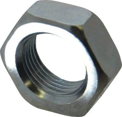 Value Collection - 7/8-14 UN Steel Right Hand Hex Jam Nut - 1-5/16" Across Flats, 31/64" High, Zinc-Plated Finish - Exact Industrial Supply