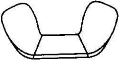Value Collection - M16x2.00, Zinc Plated, Iron Standard Wing Nut - 6.5mm Wing Span, 35mm Wing Span - Exact Industrial Supply