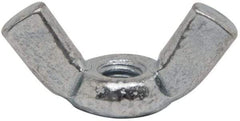 Value Collection - #8-32 UNC, Zinc Plated, Steel Standard Wing Nut - 0.91" Wing Span, 0.47" Wing Span - Exact Industrial Supply