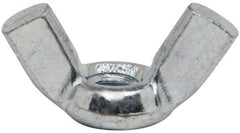 Value Collection - #10-24 UNC, Zinc Plated, Steel Standard Wing Nut - 0.91" Wing Span, 0.47" Wing Span - Exact Industrial Supply