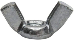 Value Collection - #10-32 UNF, Zinc Plated, Steel Standard Wing Nut - 0.91" Wing Span, 0.47" Wing Span - Exact Industrial Supply