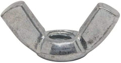 Value Collection - 1/4-20 UNC, Zinc Plated, Steel Standard Wing Nut - 1.1" Wing Span, 0.57" Wing Span - Exact Industrial Supply