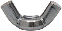 Value Collection - 3/8-16 UNC, Zinc Plated, Steel Standard Wing Nut - 1.44" Wing Span, 0.79" Wing Span - Exact Industrial Supply