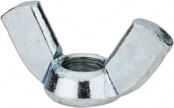 Value Collection - 5/16-24 UNF, Zinc Plated, Steel Standard Wing Nut - 1-1/4" Wing Span, 0.66" Wing Span - Exact Industrial Supply