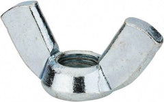 Value Collection - 5/16-24 UNF, Zinc Plated, Steel Standard Wing Nut - 1-1/4" Wing Span, 0.66" Wing Span - Exact Industrial Supply