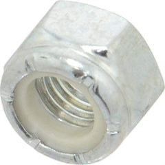 Value Collection - 5/16-24 UNF Grade 2 Hex Lock Nut with Nylon Insert - 1/2" Width Across Flats, 23/64" High, Zinc-Plated Finish - Exact Industrial Supply