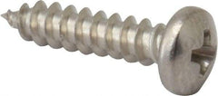 Value Collection - #4 Pan Head Phillips Sheet Metal Screw - Stainless Steel, 1/2" Length Under Head, Grade 18-8 - Exact Industrial Supply